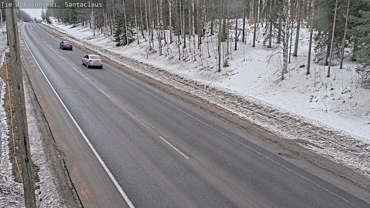 Weather Camera Image Väg 4 Rovaniemi, Santa Claus, Rovaniemi, Lappi