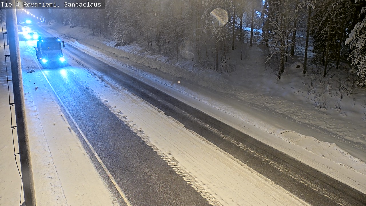 Weather Camera Image Väg 4 Rovaniemi, Santa Claus, Rovaniemi, Lappi