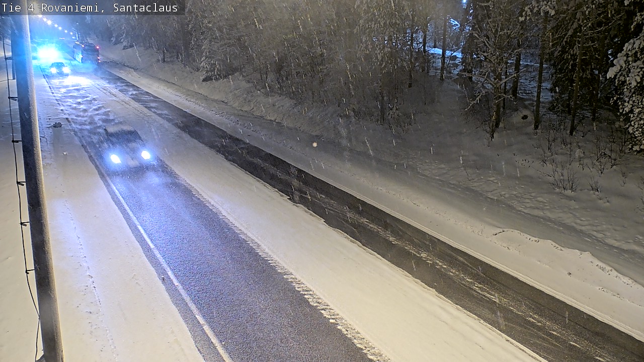 Weather Camera Image Väg 4 Rovaniemi, Santa Claus, Rovaniemi, Lappi