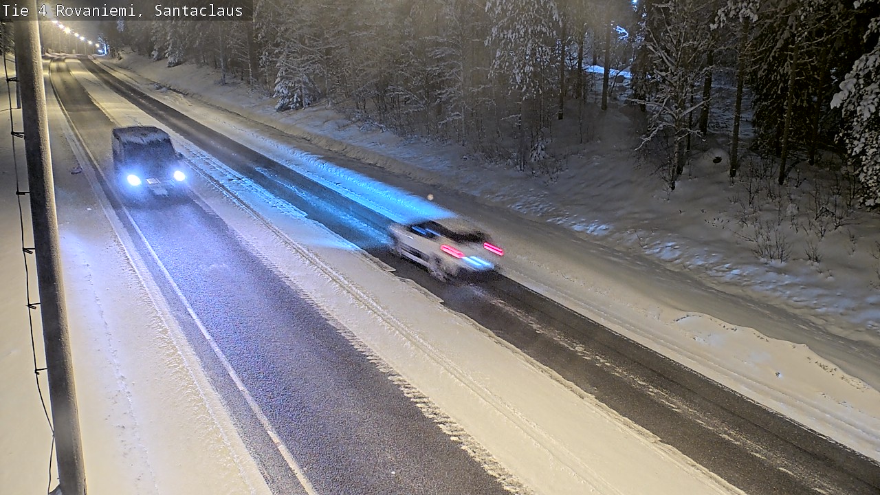 Weather Camera Image Väg 4 Rovaniemi, Santa Claus, Rovaniemi, Lappi