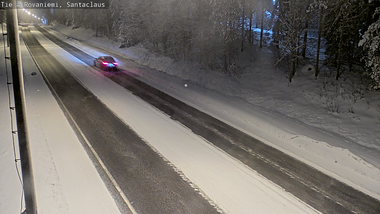 Weather Camera Image Väg 4 Rovaniemi, Santa Claus, Rovaniemi, Lappi