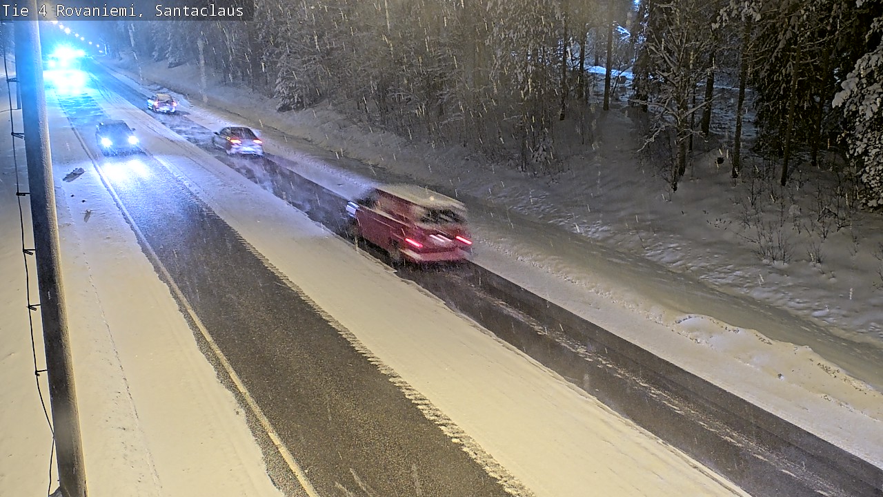 Weather Camera Image Väg 4 Rovaniemi, Santa Claus, Rovaniemi, Lappi