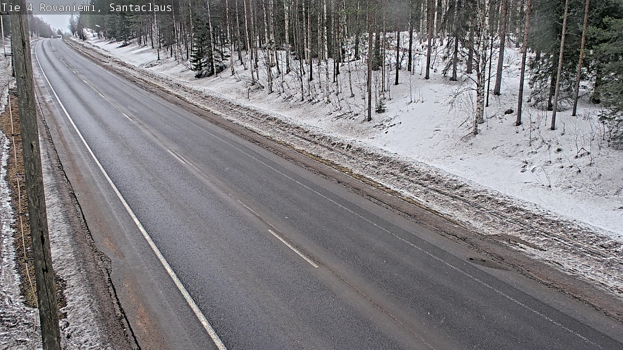 Weather Camera Image Väg 4 Rovaniemi, Santa Claus, Rovaniemi, Lappi