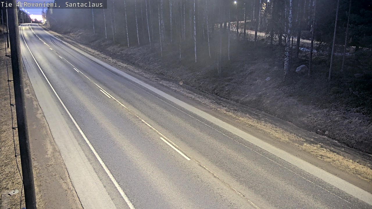Weather Camera Image Väg 4 Rovaniemi, Santa Claus, Rovaniemi, Lappi