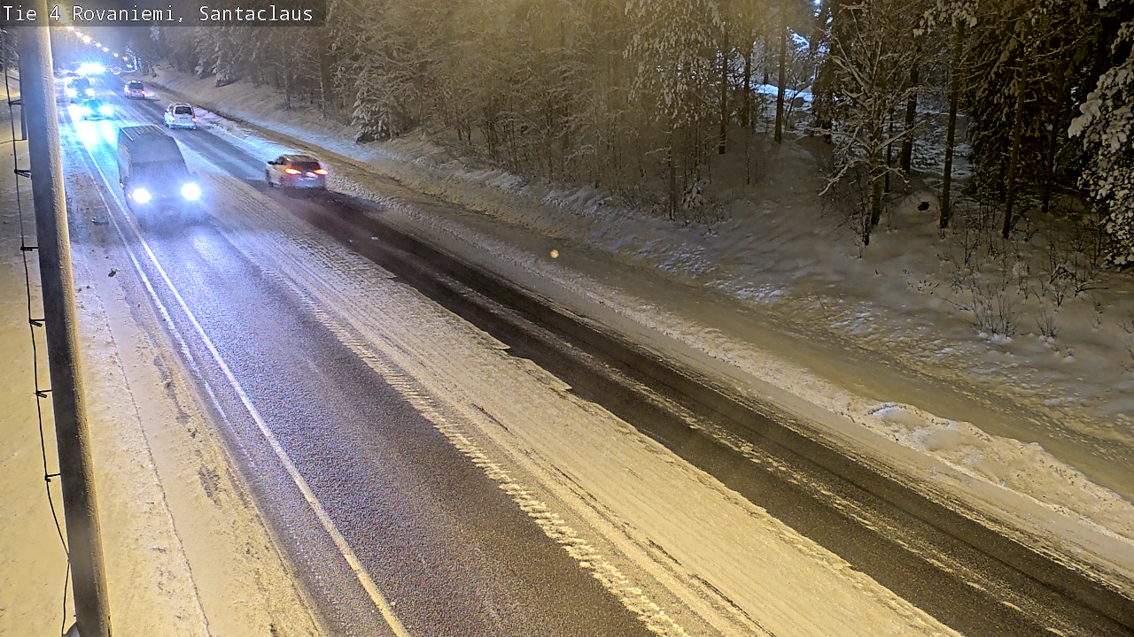 Weather Camera Image Väg 4 Rovaniemi, Santa Claus, Rovaniemi, Lappi