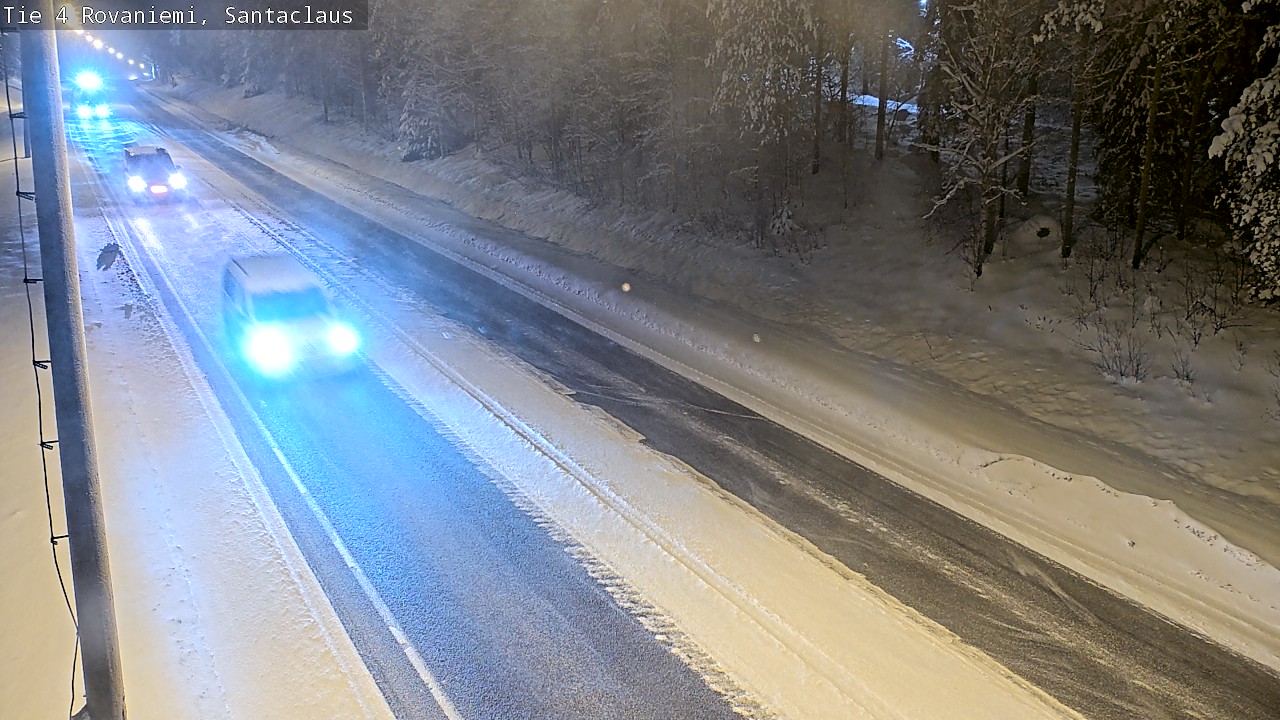 Weather Camera Image Väg 4 Rovaniemi, Santa Claus, Rovaniemi, Lappi