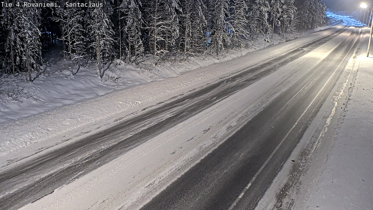 Weather Camera Image Väg 4 Rovaniemi, Santa Claus, Rovaniemi, Lappi