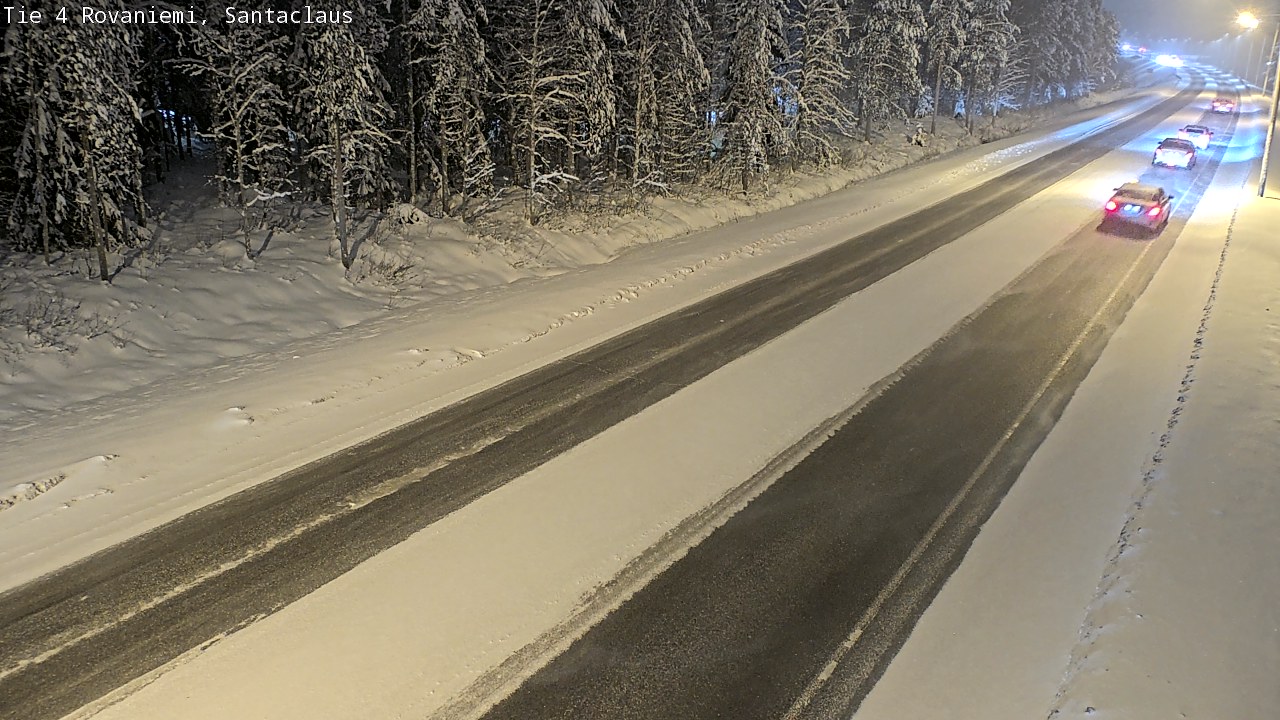 Weather Camera Image Väg 4 Rovaniemi, Santa Claus, Rovaniemi, Lappi
