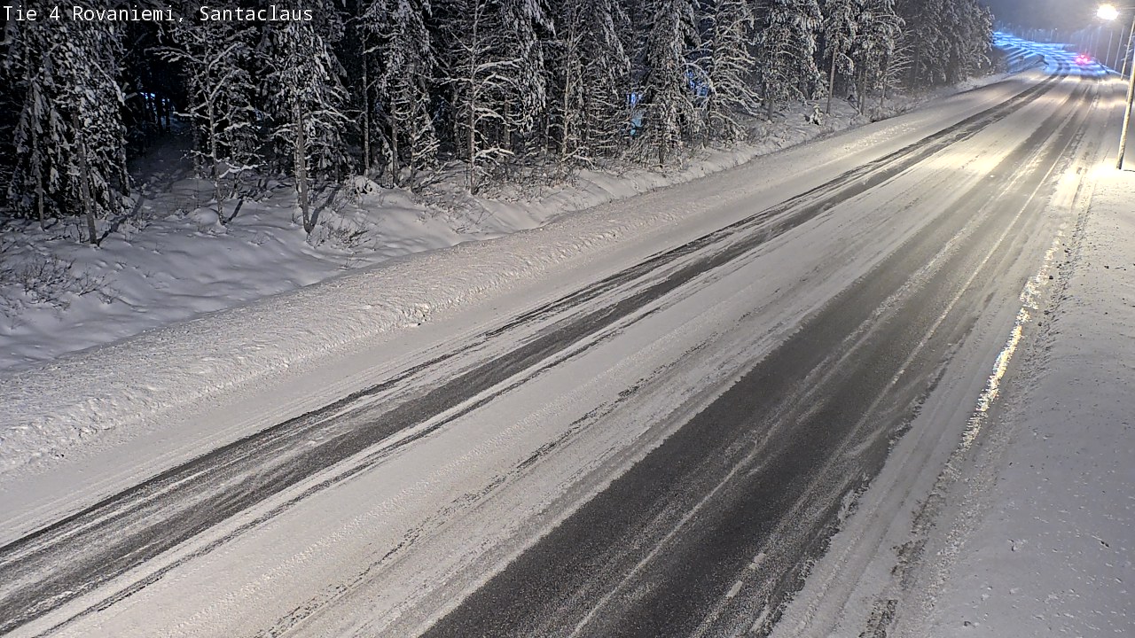 Weather Camera Image Väg 4 Rovaniemi, Santa Claus, Rovaniemi, Lappi