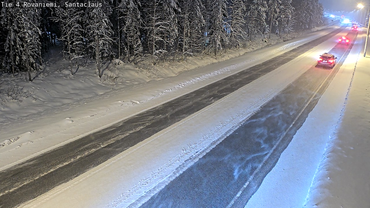 Weather Camera Image Väg 4 Rovaniemi, Santa Claus, Rovaniemi, Lappi