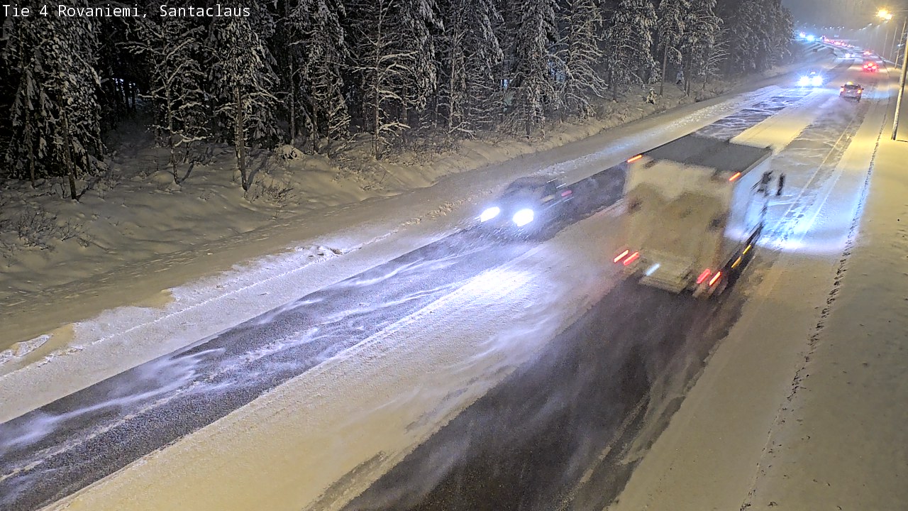 Weather Camera Image Väg 4 Rovaniemi, Santa Claus, Rovaniemi, Lappi