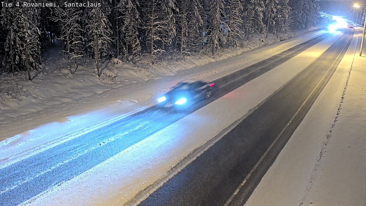 Weather Camera Image Väg 4 Rovaniemi, Santa Claus, Rovaniemi, Lappi