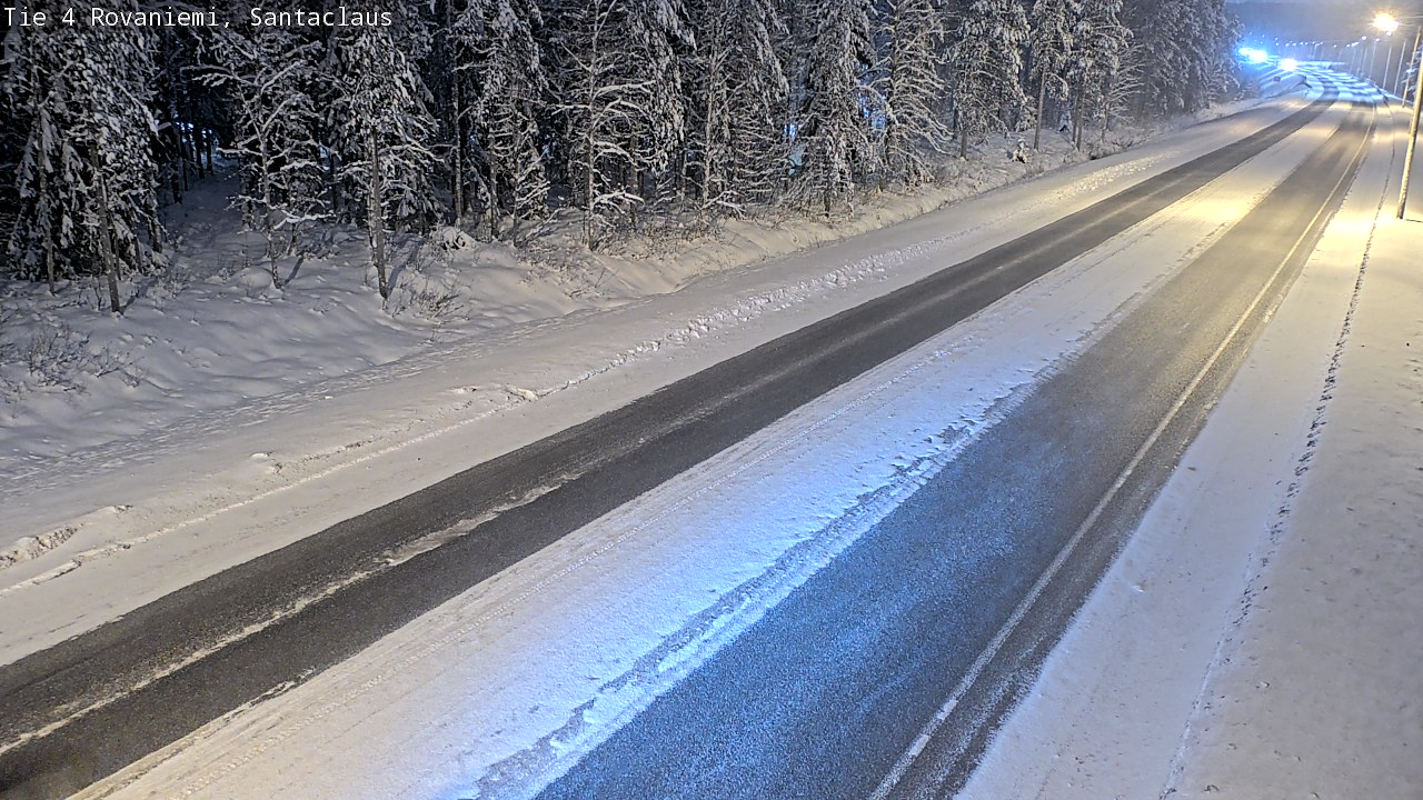 Weather Camera Image Väg 4 Rovaniemi, Santa Claus, Rovaniemi, Lappi