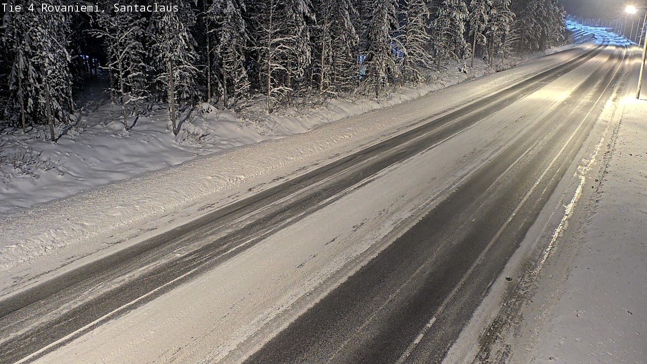 Weather Camera Image Väg 4 Rovaniemi, Santa Claus, Rovaniemi, Lappi