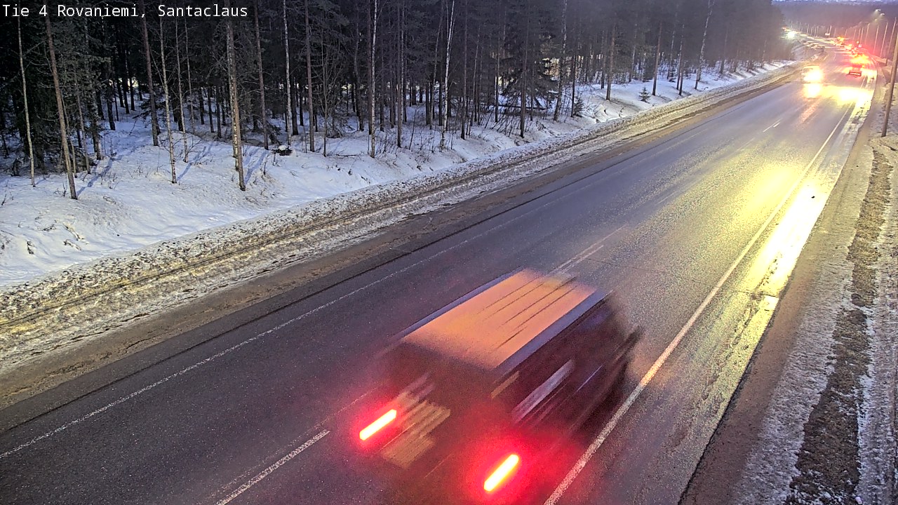 Weather Camera Image Väg 4 Rovaniemi, Santa Claus, Rovaniemi, Lappi