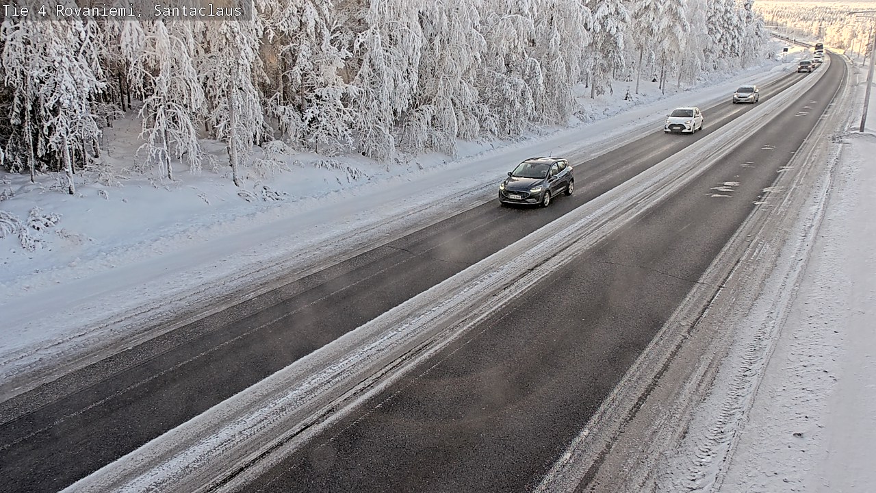 Weather Camera Image Väg 4 Rovaniemi, Santa Claus, Rovaniemi, Lappi