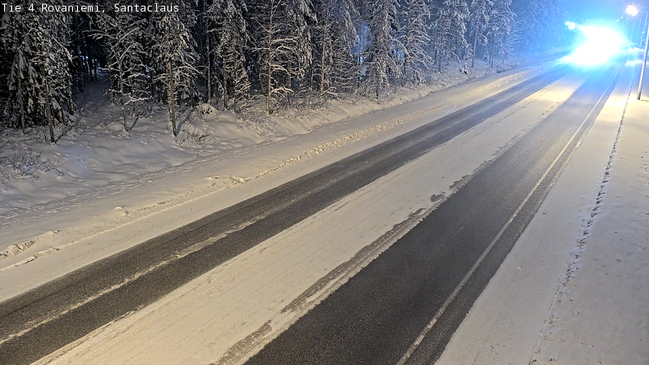 Weather Camera Image Väg 4 Rovaniemi, Santa Claus, Rovaniemi, Lappi