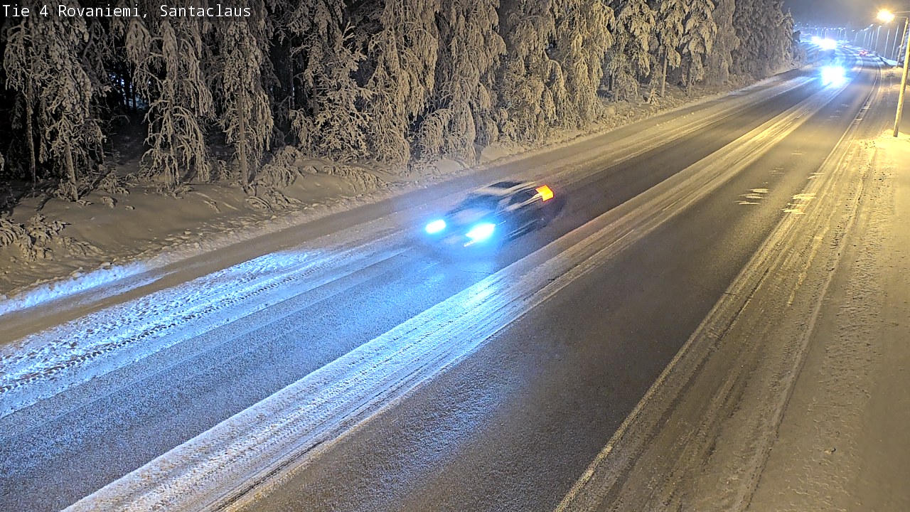 Weather Camera Image Väg 4 Rovaniemi, Santa Claus, Rovaniemi, Lappi