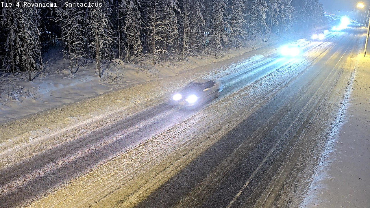 Weather Camera Image Väg 4 Rovaniemi, Santa Claus, Rovaniemi, Lappi