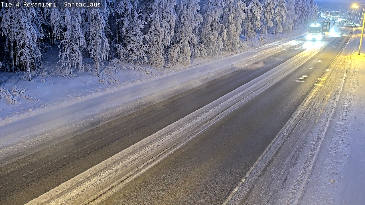 Weather Camera Image Väg 4 Rovaniemi, Santa Claus, Rovaniemi, Lappi