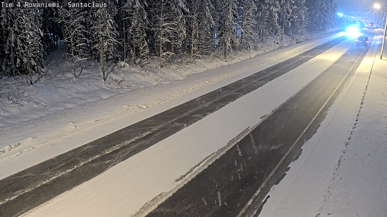 Weather Camera Image Väg 4 Rovaniemi, Santa Claus, Rovaniemi, Lappi