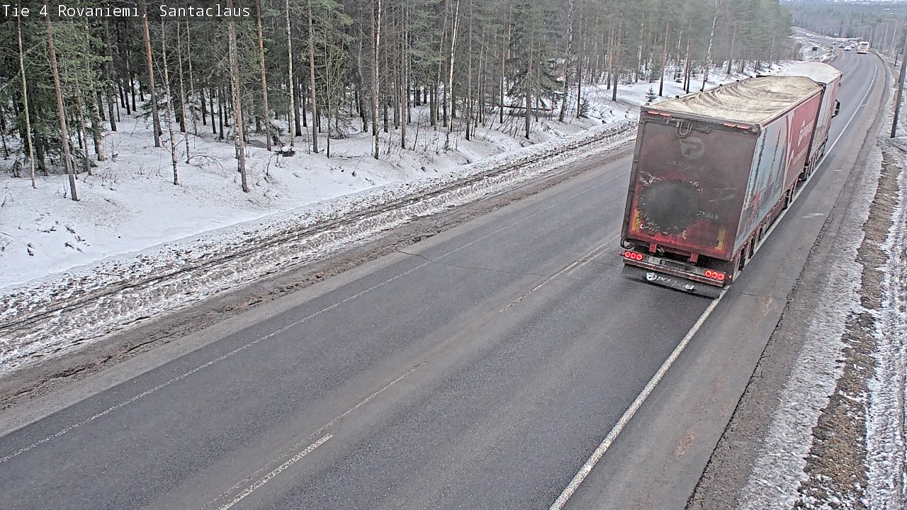 Weather Camera Image Väg 4 Rovaniemi, Santa Claus, Rovaniemi, Lappi