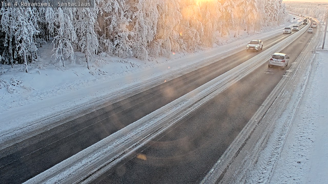 Weather Camera Image Väg 4 Rovaniemi, Santa Claus, Rovaniemi, Lappi