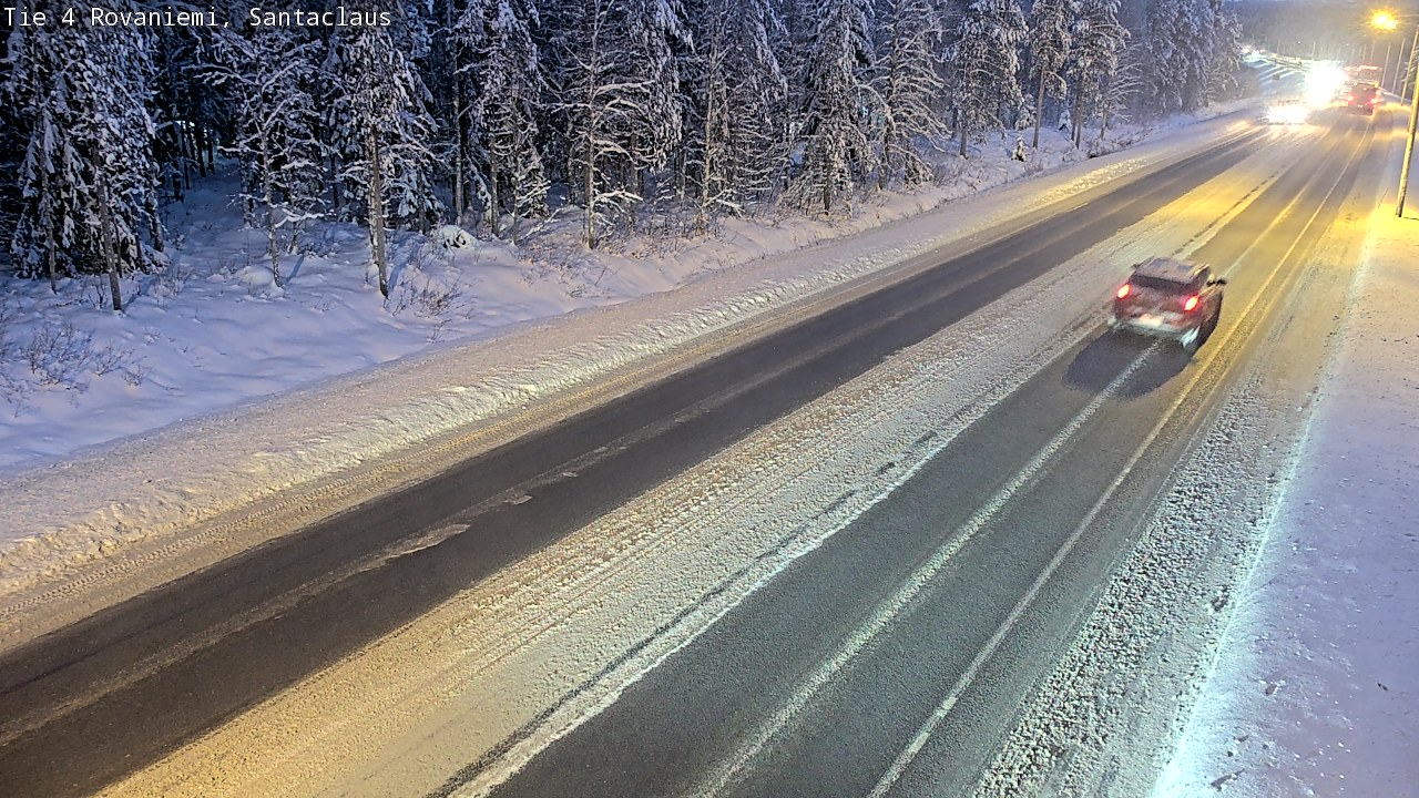 Weather Camera Image Väg 4 Rovaniemi, Santa Claus, Rovaniemi, Lappi