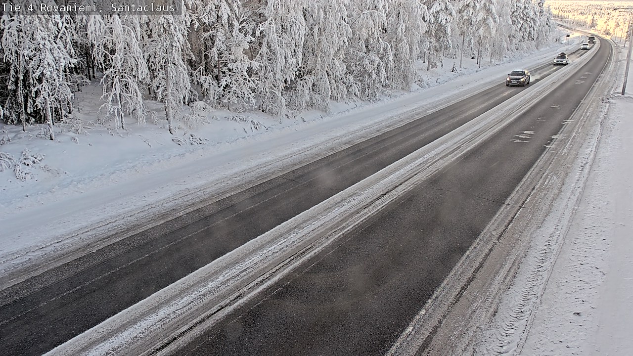 Weather Camera Image Väg 4 Rovaniemi, Santa Claus, Rovaniemi, Lappi