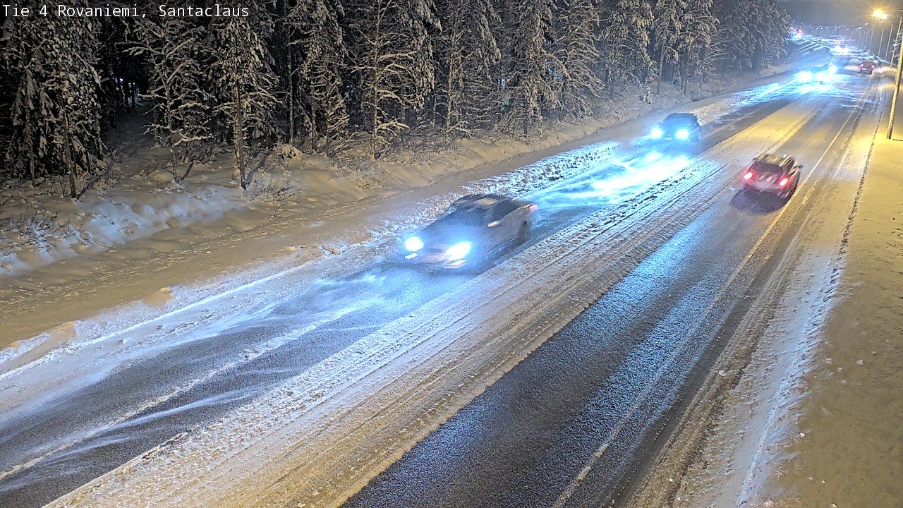 Weather Camera Image Väg 4 Rovaniemi, Santa Claus, Rovaniemi, Lappi
