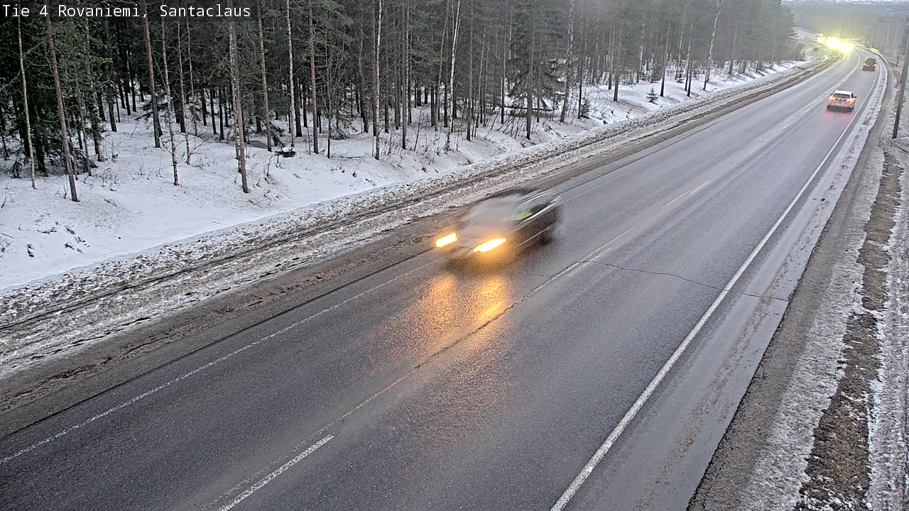 Weather Camera Image Väg 4 Rovaniemi, Santa Claus, Rovaniemi, Lappi
