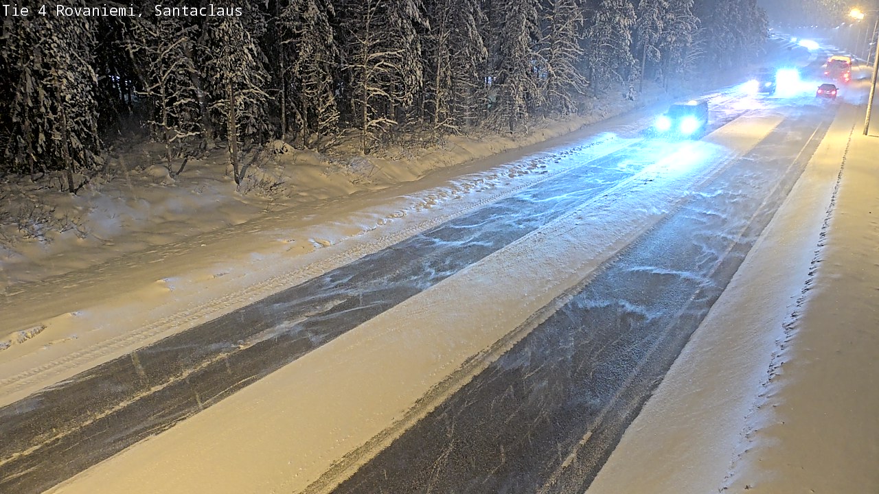 Weather Camera Image Väg 4 Rovaniemi, Santa Claus, Rovaniemi, Lappi