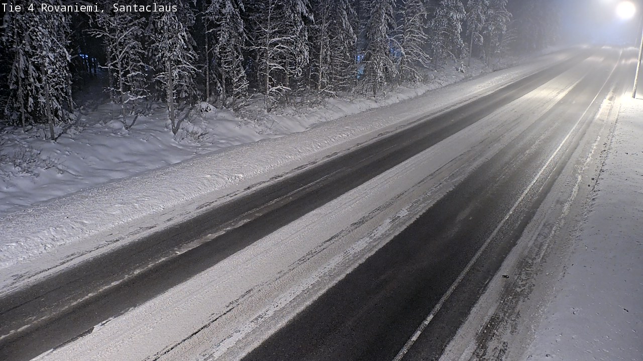 Weather Camera Image Väg 4 Rovaniemi, Santa Claus, Rovaniemi, Lappi