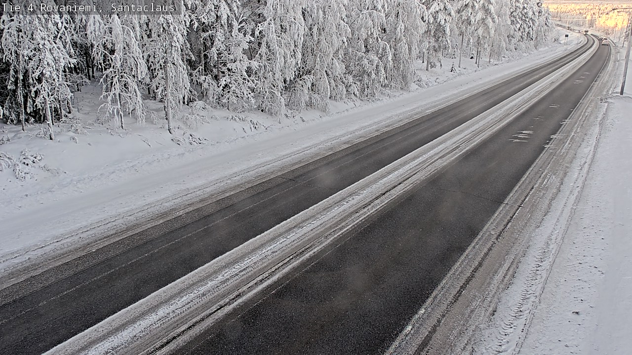 Weather Camera Image Väg 4 Rovaniemi, Santa Claus, Rovaniemi, Lappi