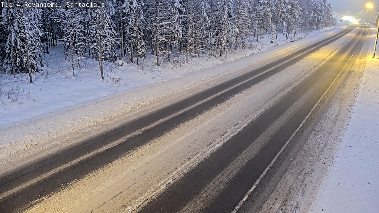 Weather Camera Image Väg 4 Rovaniemi, Santa Claus, Rovaniemi, Lappi