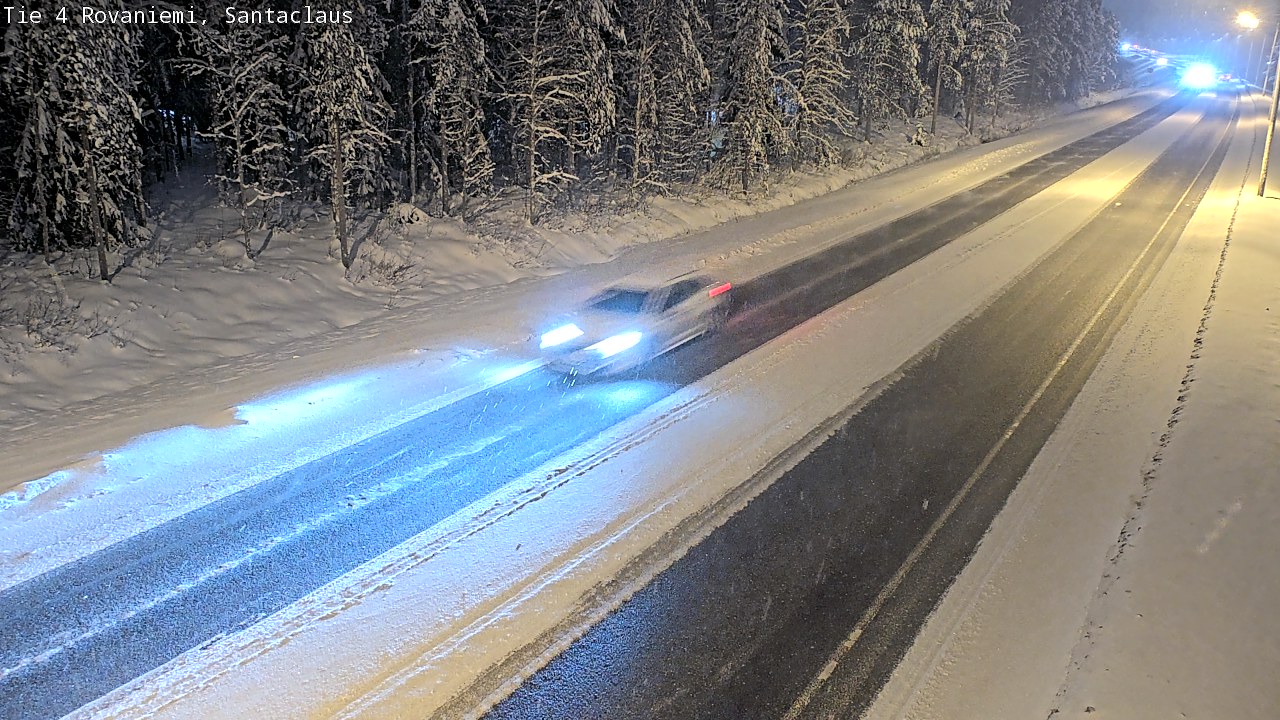Weather Camera Image Väg 4 Rovaniemi, Santa Claus, Rovaniemi, Lappi