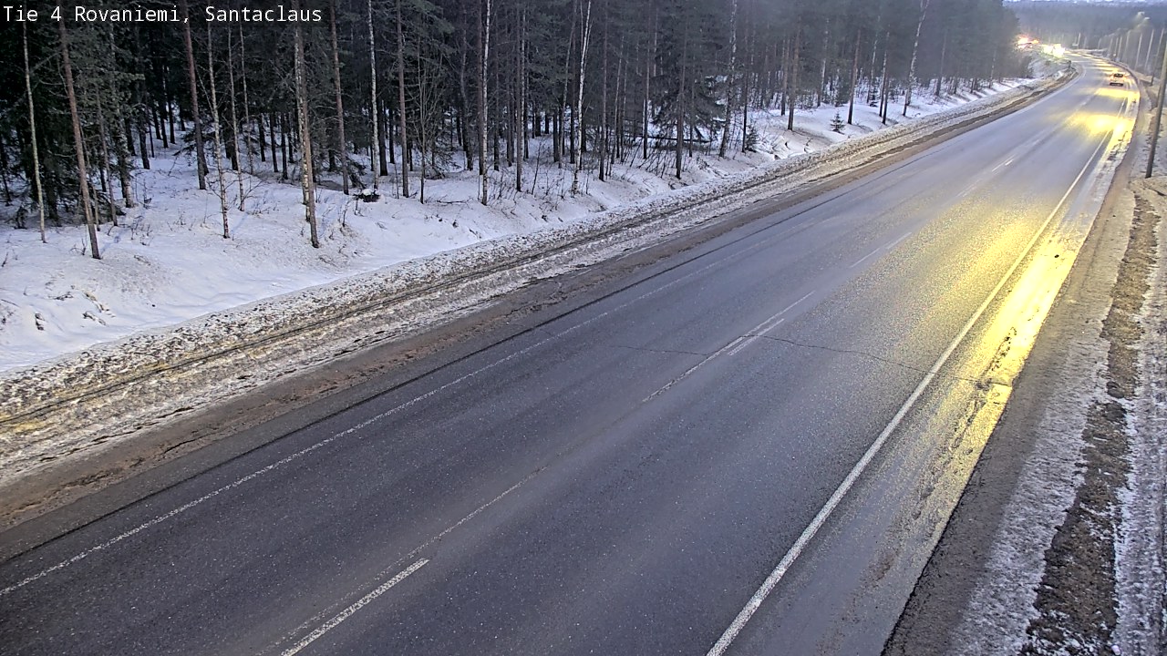 Weather Camera Image Väg 4 Rovaniemi, Santa Claus, Rovaniemi, Lappi
