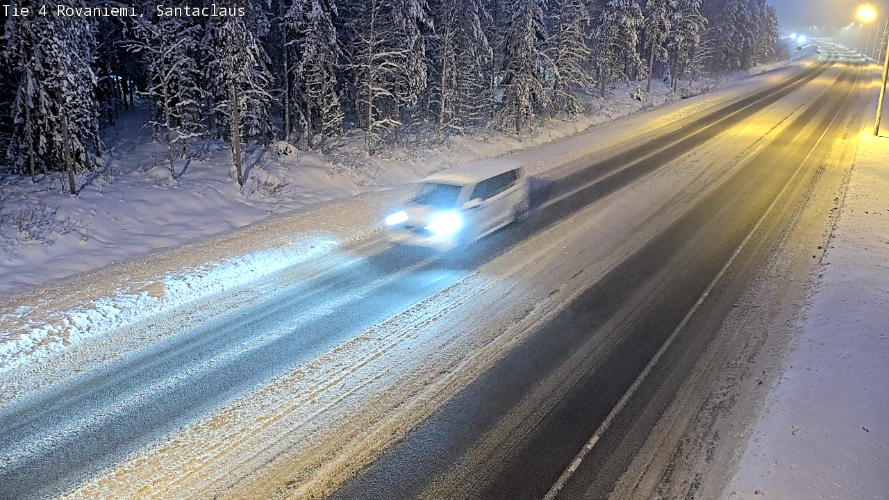 Weather Camera Image Väg 4 Rovaniemi, Santa Claus, Rovaniemi, Lappi
