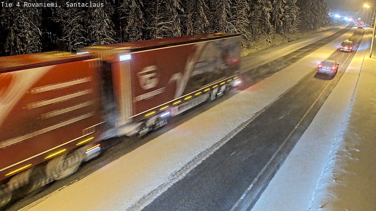 Weather Camera Image Väg 4 Rovaniemi, Santa Claus, Rovaniemi, Lappi