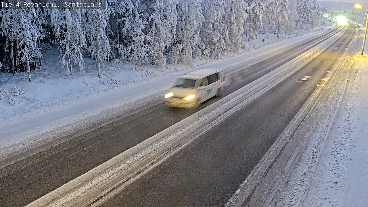 Weather Camera Image Väg 4 Rovaniemi, Santa Claus, Rovaniemi, Lappi