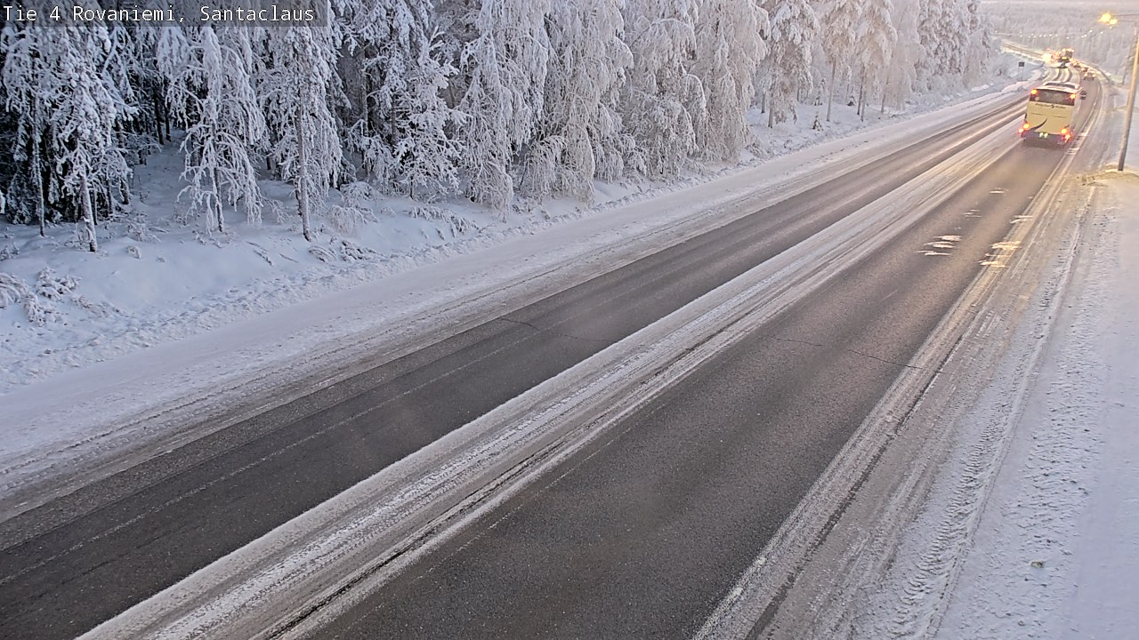Weather Camera Image Väg 4 Rovaniemi, Santa Claus, Rovaniemi, Lappi
