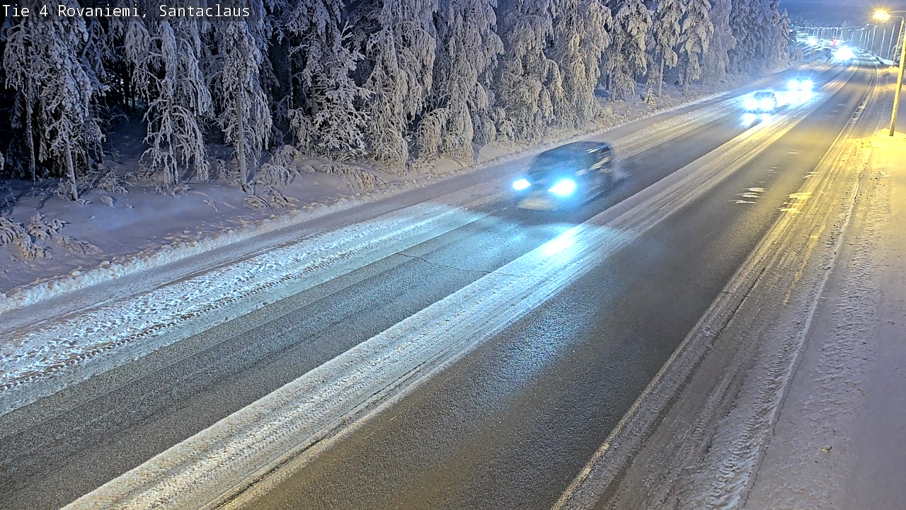 Weather Camera Image Väg 4 Rovaniemi, Santa Claus, Rovaniemi, Lappi
