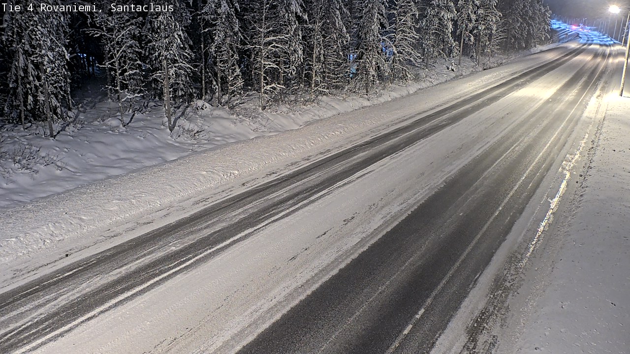 Weather Camera Image Väg 4 Rovaniemi, Santa Claus, Rovaniemi, Lappi
