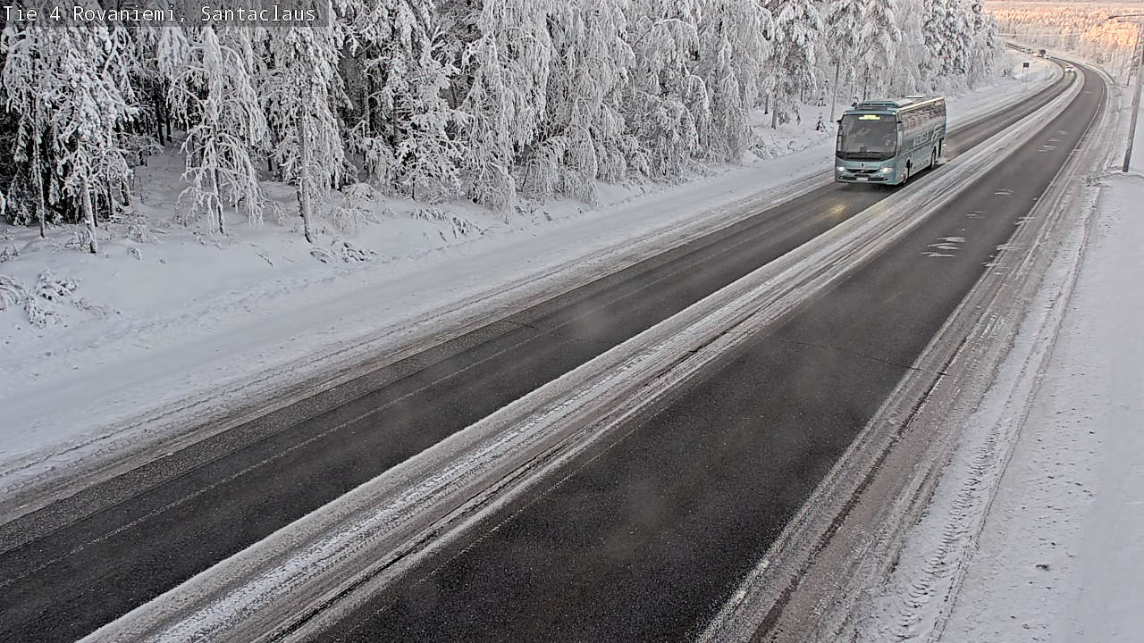 Weather Camera Image Väg 4 Rovaniemi, Santa Claus, Rovaniemi, Lappi
