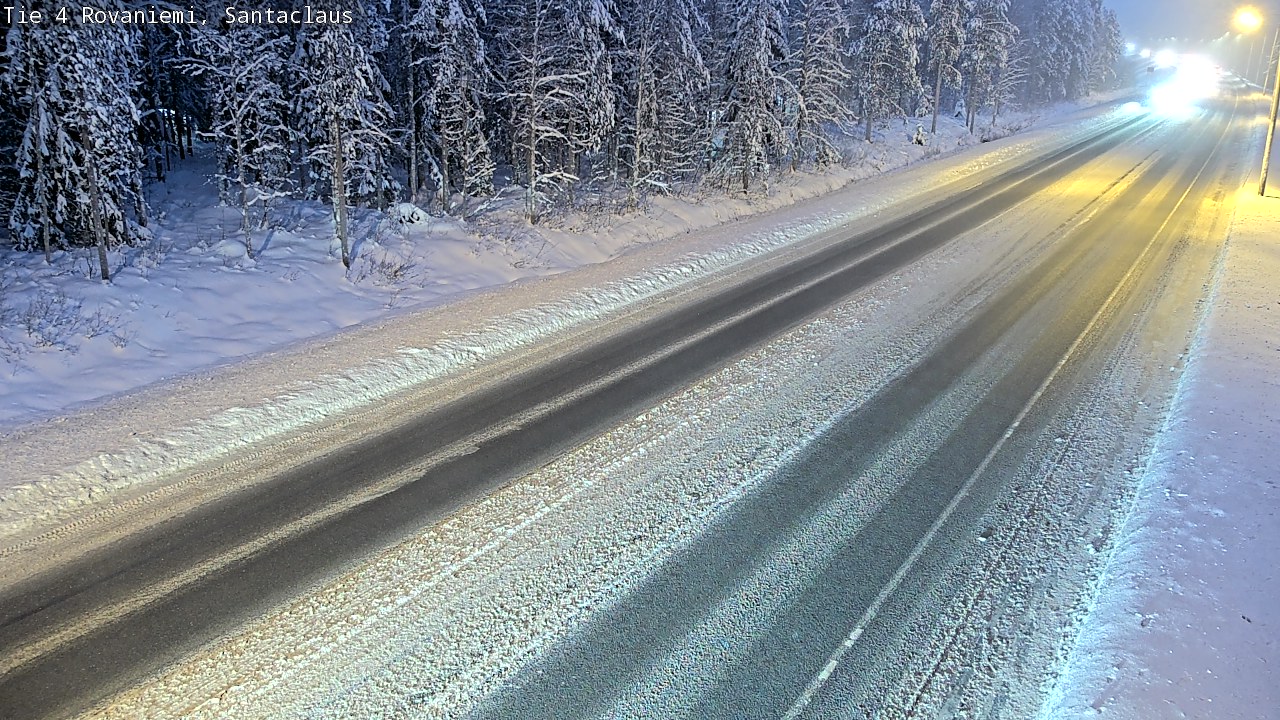 Weather Camera Image Väg 4 Rovaniemi, Santa Claus, Rovaniemi, Lappi