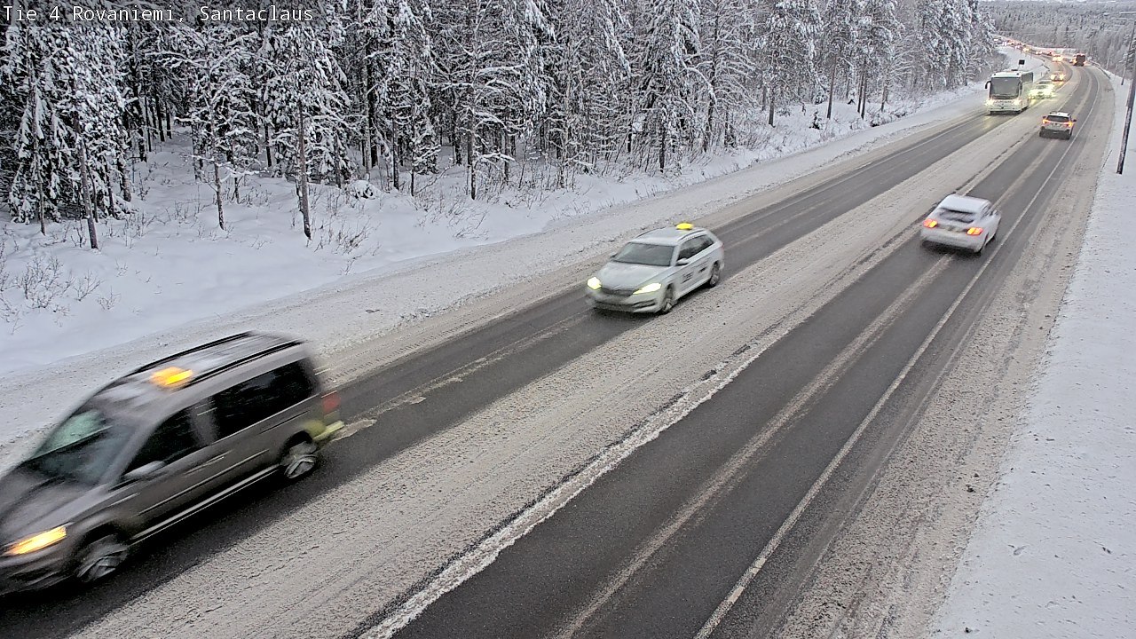 Weather Camera Image Väg 4 Rovaniemi, Santa Claus, Rovaniemi, Lappi