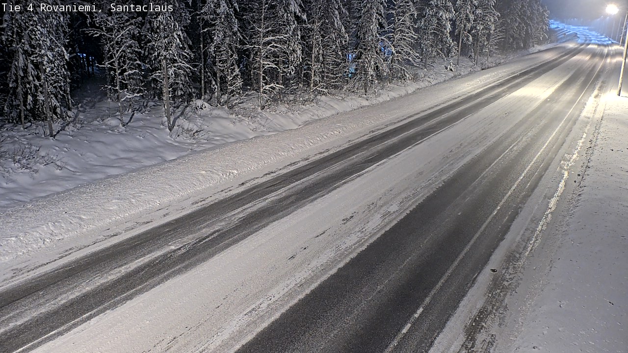 Weather Camera Image Väg 4 Rovaniemi, Santa Claus, Rovaniemi, Lappi