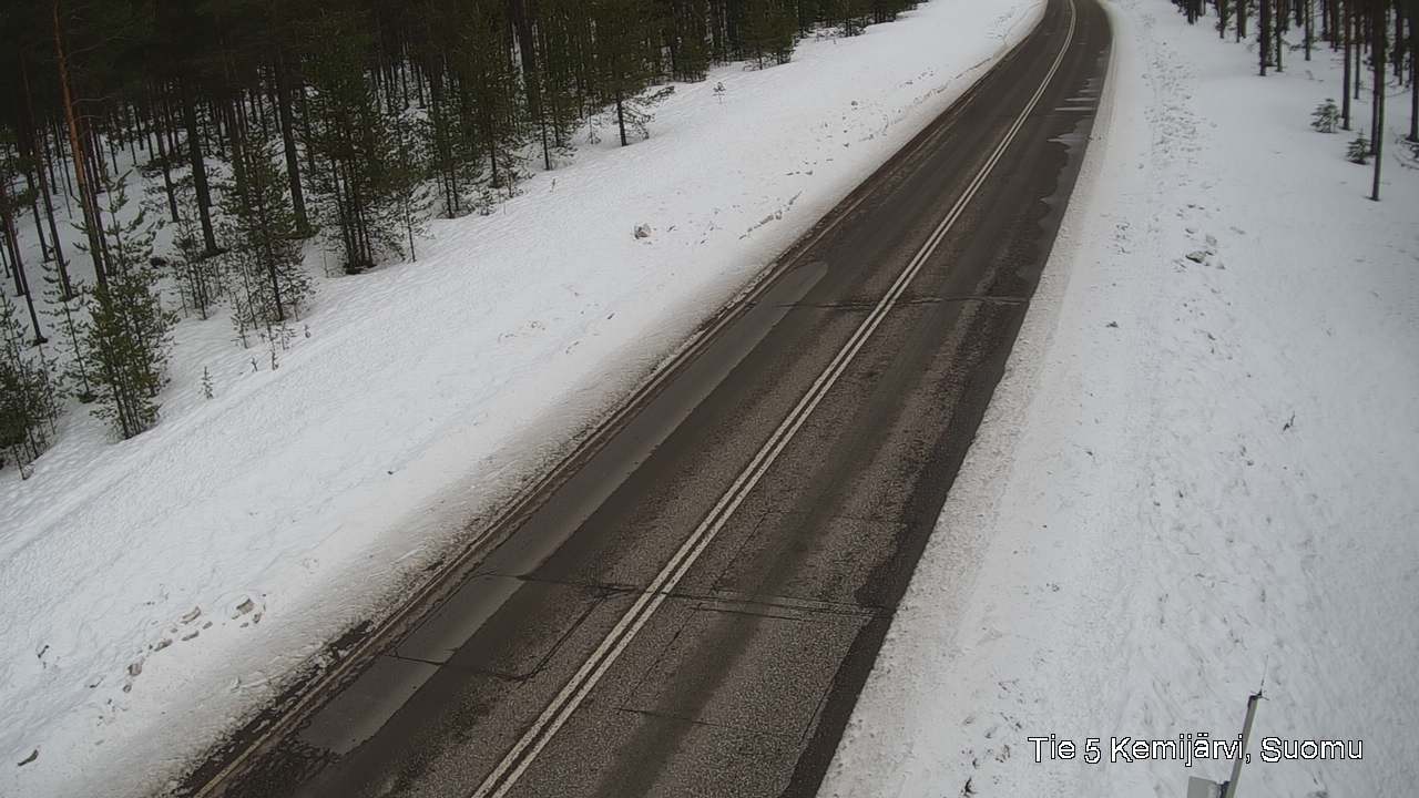 Weather Camera Image Väg 5 Kemi träsk, Suomu, Kemijärvi, Lappi