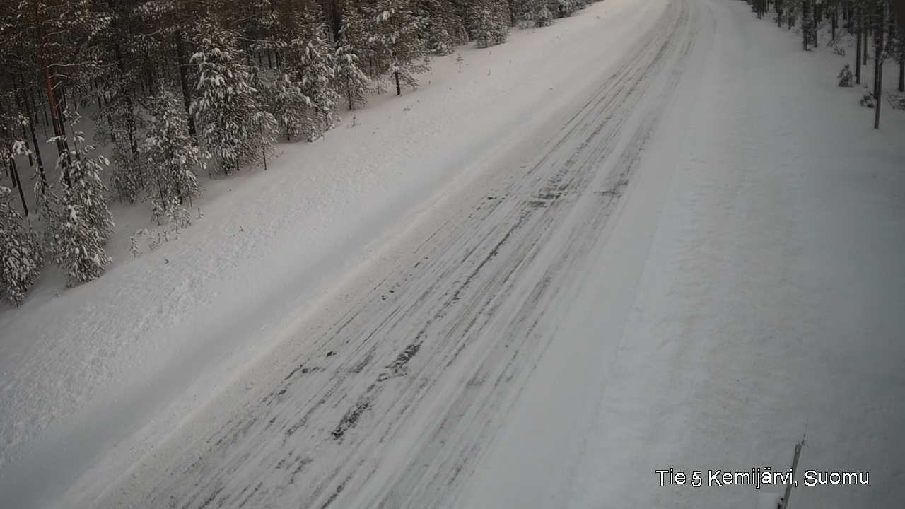 Weather Camera Image Väg 5 Kemi träsk, Suomu, Kemijärvi, Lappi