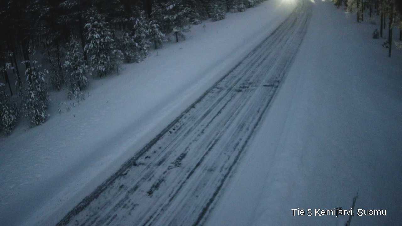 Weather Camera Image Road 5 Kemijärvi, Suomu, Kemijärvi, Lappi
